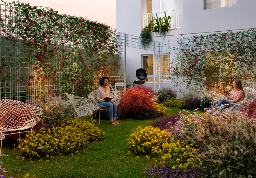 Jardim do empreendimento Bem Viver